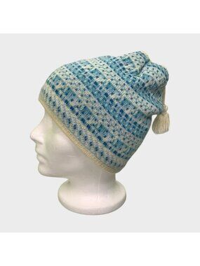 Columbia Wool Blend Tassel Beanie Fair Isle Pattern